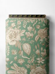 Bloom flower style with green,white colors