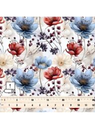 Bloom flower style with blue,red colors - Image 5