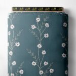 Bloom flower style with white,green colors