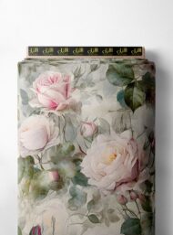 Rose flower style with pink,green colors