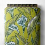 Leaf flower style with green,white colors