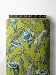 Leaf flower style with green,white colors