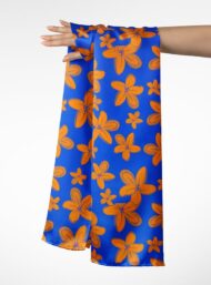 Bloom flower style with blue, orange colors - Image 3