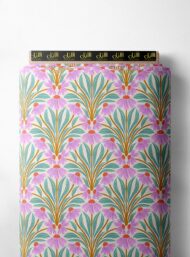 Petal flower style with pink,green colors