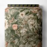 Petal flower style with green,white colors