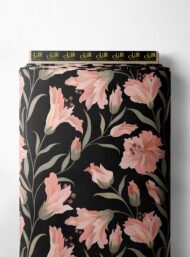 Bloom flower style with pink,green colors