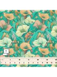 Bloom flower style with green,orange colors - Image 5