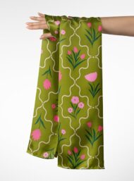 Bloom flower style with pink,green colors - Image 3