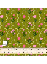 Bloom flower style with pink,green colors - Image 5