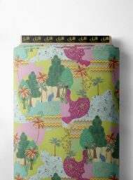 Tree nature style with green,pink colors