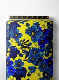 Petal flower style with blue,yellow colors