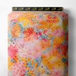 Leaf flower style with pink,orange colors