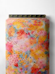 Leaf flower style with pink,orange colors