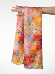 Leaf flower style with pink,orange colors - Image 3