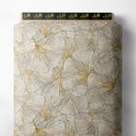 Leaf flower style with brown,white colors