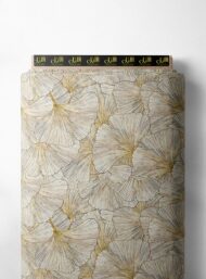 Leaf flower style with brown,white colors