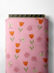 Bloom flower style with red,pink colors