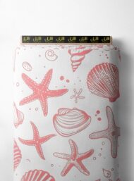 Shell ocean and sky style with pink, white colors