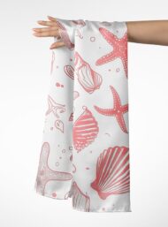 Shell ocean and sky style with pink, white colors - Image 3