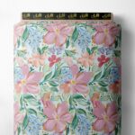 Petal flower style with pink,green colors