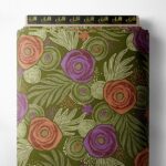 Rose flower style with purple,brown colors