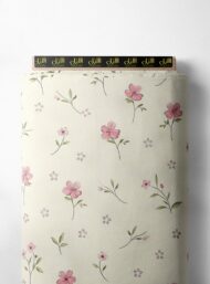 Bloom flower style with pink,green colors