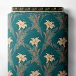 Petal flower style with green, yellow colors