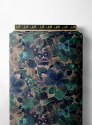 Leaf flower style with green,blue colors