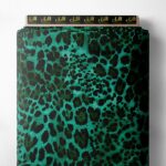 Leopard animal style with green, black colors