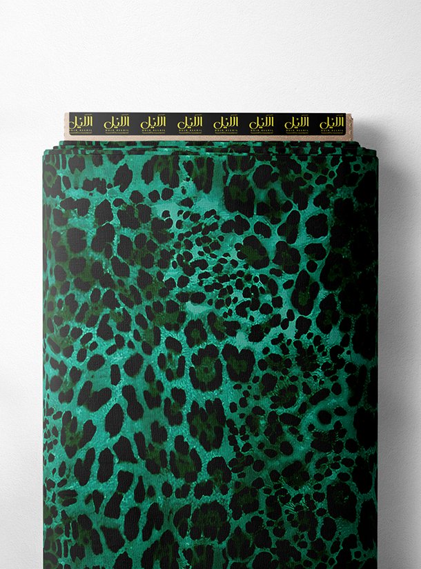 LAI01-2672_1.jpg Leopard animal style with green, black colors - Image 1