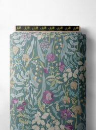 Leaf flower style with green,purple colors