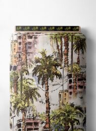 Palm nature style with green, brown colors