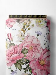 Petal flower style with pink,white colors