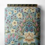 Bloom flower style with green,pink colors