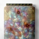 Petal flower style with pink,blue colors