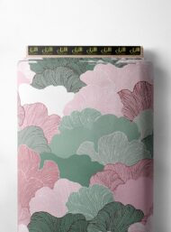 Petal flower style with pink,green colors