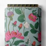 Leaf flower style with pink,green colors