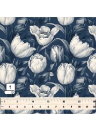 Petal flower style with white,grey colors - Image 5