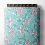 Starfish ocean and sky style with pink,blue colors