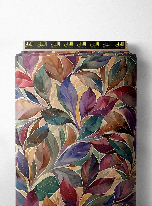 LAI01-2723_1.jpg Leaf nature style with brown,green colors - Image 1