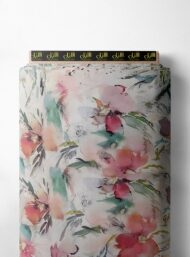 Petal flower style with pink,green colors