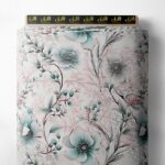 Petal flower style with pink,green colors