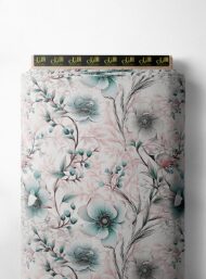 Petal flower style with pink,green colors