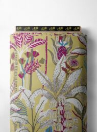 Leaf flower style with green,pink colors