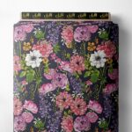 Bloom flower style with pink,green colors