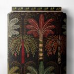 Palm nature style with green,red colors