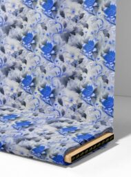 Bloom flower style with blue,grey colors - Image 4