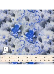 Bloom flower style with blue,grey colors - Image 5