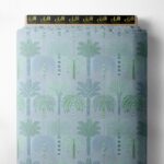 Palm nature style with green, blue colors