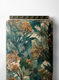 Leaf flower style with green,yellow colors